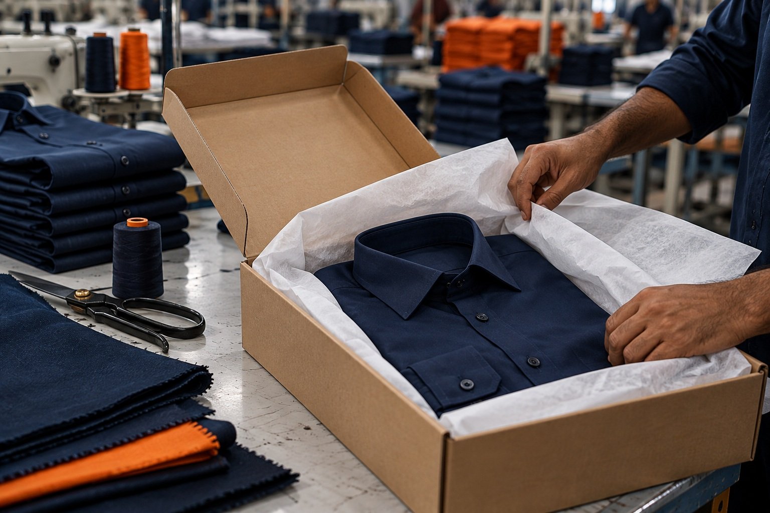 Unbranded sample garment parcel